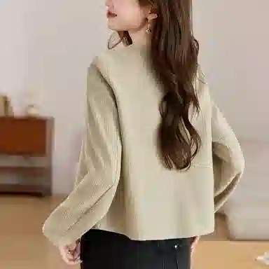 曲韩 洋气时尚小个子短款休闲圆领薄款截短外套 女款