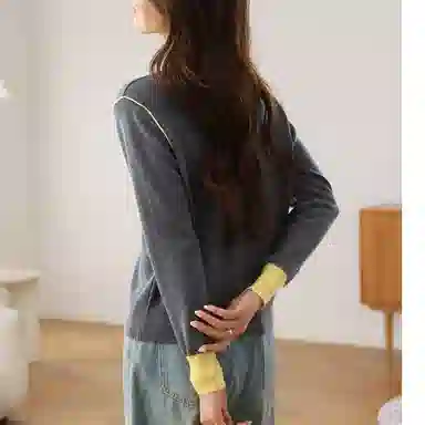 曲韩 圆领软糯高级感超火针织衫 女款