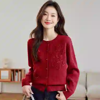 曲韩 长袖简约舒适针织衫 女款