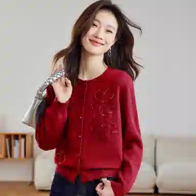 曲韩 长袖简约舒适针织衫 女款