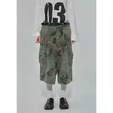 VULCAN STORE Vintage Washed Cargo Shorts