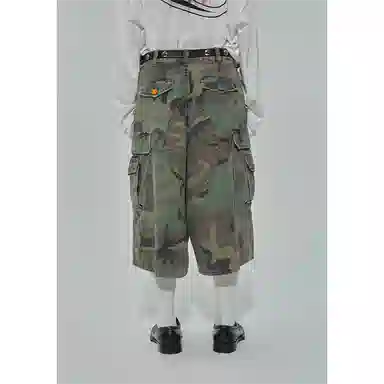 VULCAN STORE Vintage Washed Cargo Shorts