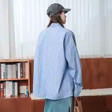 D&W Vintage Striped Shirt Jacket