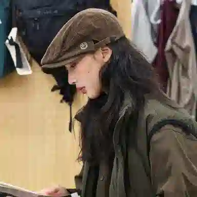 THE HOBOO Vintage Newsboy Corduroy Cap