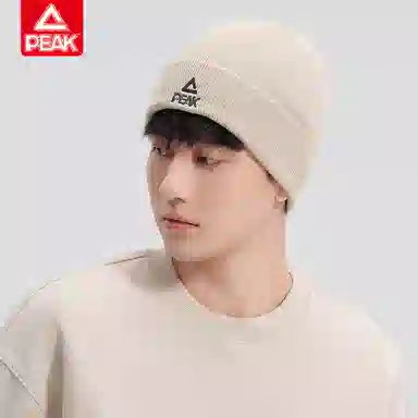 匹克 舒适佩戴百搭宽松大头围纯色宽松针织 腈纶 绒线帽 男女同款情侣款