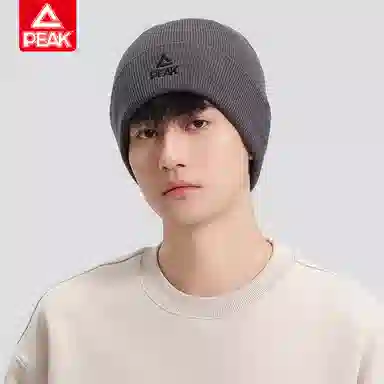匹克 舒适佩戴百搭宽松大头围纯色宽松针织 腈纶 绒线帽 男女同款情侣款