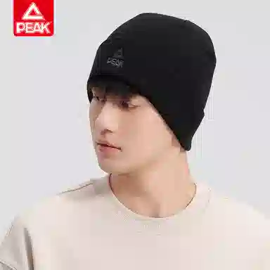 匹克 舒适佩戴百搭宽松大头围纯色宽松针织 腈纶 绒线帽 男女同款情侣款