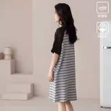 梦特娇 夏季 透气亲肤舒适睡裙 女款 灰色