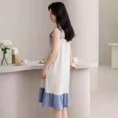 梦特娇 轻薄透气舒适卡通吊带无袖睡裙 女款