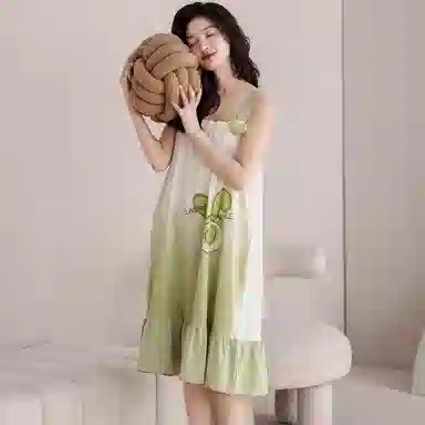 梦特娇 轻薄透气舒适吊带无袖睡裙 女款