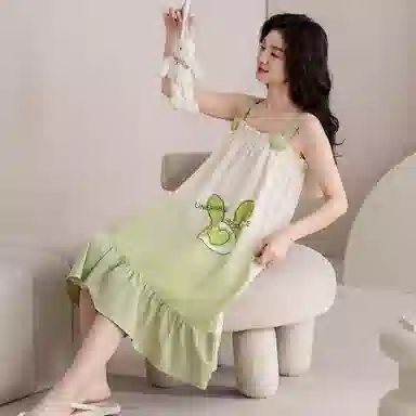 梦特娇 轻薄透气舒适吊带无袖睡裙 女款
