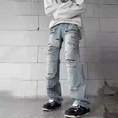 MGXEK Vintage Distressed Jeans