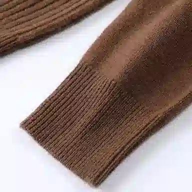 恒源祥 宽松纯色适中半高领长袖针织衫 女款