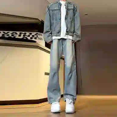 UPXIW Vintage Denim Jeans