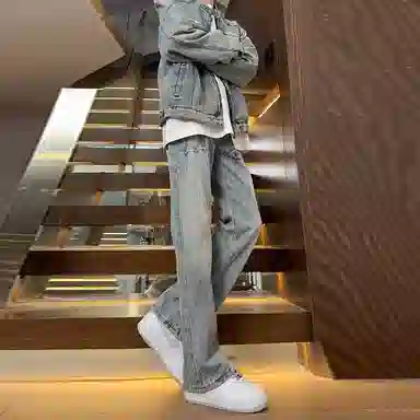 UPXIW Vintage Denim Pants