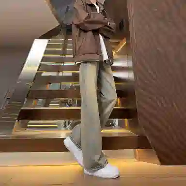 UPXIW Vintage Denim Pants