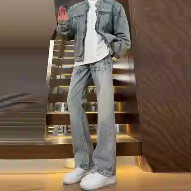 UPXIW Vintage Denim Pants