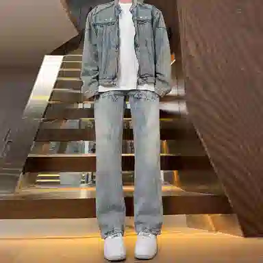 UPXIW Vintage Denim Pants