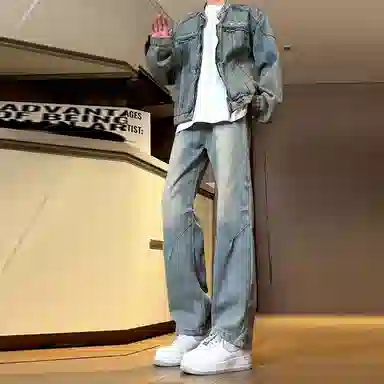 UPXIW Vintage Denim Jeans