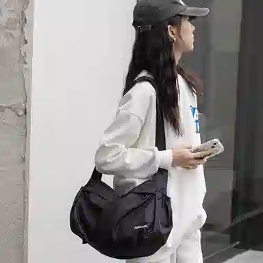 Tonlion Nylon Tote Bag Black