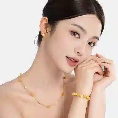 老凤祥 古法花丝 足金 按克计价 黄金手串 女款