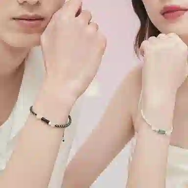 零界 节节高升 平步青云竹节简约新中式高级气质国潮风 事业运爆棚可调节编织手饰 琉璃 玉石手链 男女同款情侣款