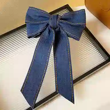 零界 韩系蝴蝶结飘带#好运 聚酯纤维 发夹 男女同款情侣款