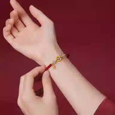 【福牌平安扣】 零界 精致新中式国风轻奢高级感本命年转运珠手工编绳 事事如意顺遂 琉璃 手链 男女同款情侣款