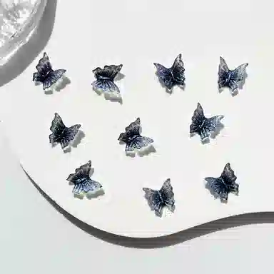 【无耳洞免打孔】 零界 磁吸六件套山茶花梦幻黑紫蝴蝶甜美气质精致高级设计小巧温柔 亚克力 耳钉 男女同款情侣款