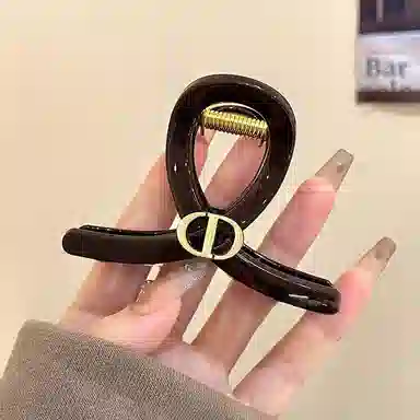 零界 大号复古金标鲨鱼夹抓夹高级感后脑勺显发量 亚克力 发夹 女款