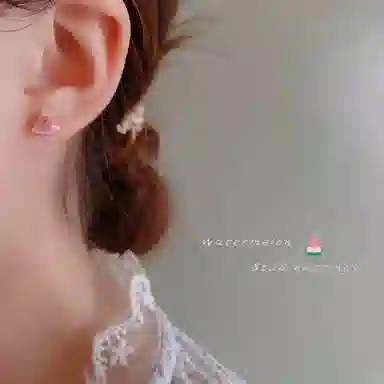 【清凉一夏】 零界 西瓜甜美可爱小众大气简约百搭 合金 耳钉 男女同款情侣款