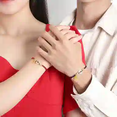 【福牌平安扣】 零界 精致新中式国风轻奢高级感本命年转运珠手工编绳 事事如意顺遂 琉璃 手链 男女同款情侣款