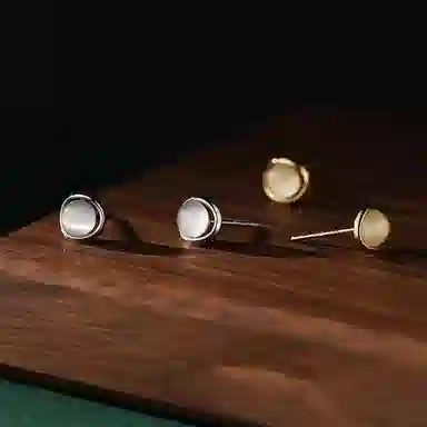 零界 轻奢精致小众高级感设计 气质养耳洞防堵 镂空椭圆睡觉免摘耳饰 合金  耳钉 女款