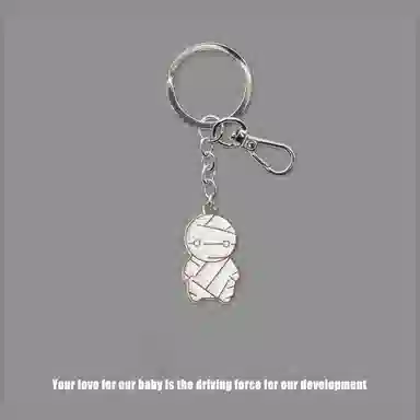 零界 木乃伊钥匙扣黑暗风嘻哈个性百搭潮流行李箱包包挂饰#好运 合金 挂件 男女同款情侣款