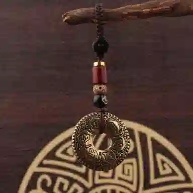 零界 六字箴言平安扣 心经古法工艺六字真言百搭#好运 合金 挂件 男女同款情侣款