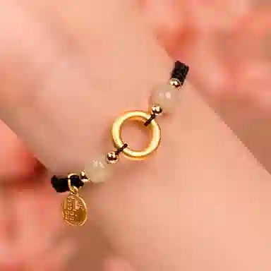 【福牌平安扣】 零界 精致新中式国风轻奢高级感本命年转运珠手工编绳 事事如意顺遂 琉璃 手链 男女同款情侣款