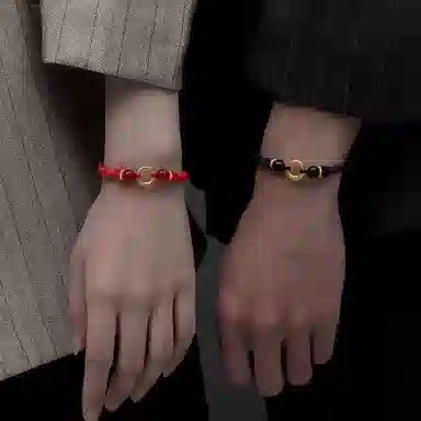 【福牌平安扣】 零界 精致新中式国风轻奢高级感本命年转运珠手工编绳 事事如意顺遂 琉璃 手链 男女同款情侣款