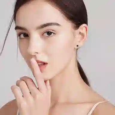 零界 黑钻北极星深邃冷淡风高级设计感潮酷精致百搭通勤耳饰 合金 耳钉 男女同款情侣款