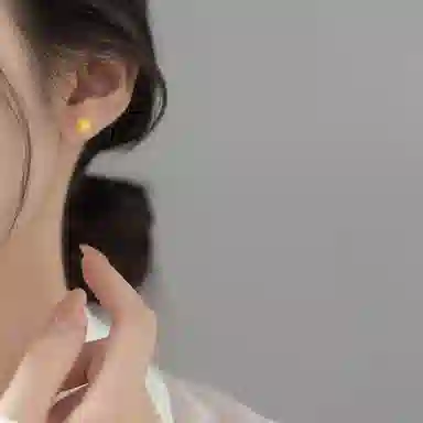 零界 浪漫蒲公英花朵 轻奢精致小众高级感设计 气质养耳洞防堵 冷淡风素圈镂空椭圆睡觉免摘耳饰 合金 耳钉 女款