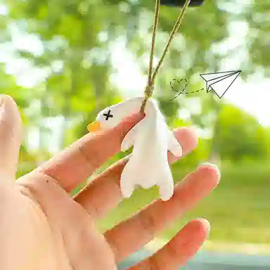 零界 卡通治愈创意手机绳包包行李箱卡通玩偶 亚克力 挂件 男女同款情侣款