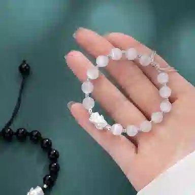 零界 新中式招财貔貅吞金兽 小众国风百搭平安转运珠 织物手绳 琉璃 手链 男女同款情侣款