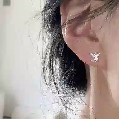 【浴火凤凰】 零界 新中式轻奢小众高级感设计 气质养耳洞防堵 好运招财轻奢潮流日常百搭上班校园穿搭通勤 合金 耳钉 女款