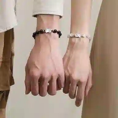 零界 新中式招财貔貅吞金兽 小众国风百搭平安转运珠 织物手绳 琉璃 手链 男女同款情侣款