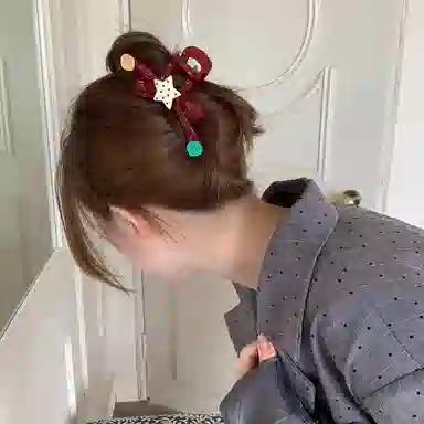 零界 大号高级纽扣星星温柔气质波浪甜美少女发量大鲨鱼夹 亚克力 发夹 女款