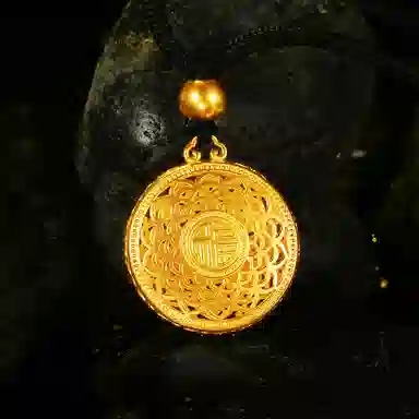 【风生水起】 零界 转动罗盘好运滚滚！ 新中式国潮复古风八宝花盘  一款两用 可挂可戴#好运 合金 挂件 男女同款情侣款