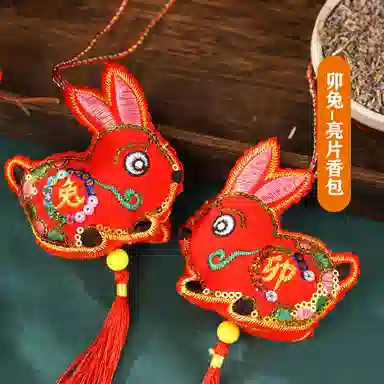 【本命年 】 零界 十二生肖 国风 刺绣香包随身 流苏香囊行李箱背包 织物 挂件 男女同款情侣款