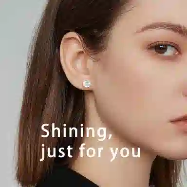 零界 华子 华子 轻奢爆闪高级感 日常个性设计小众静置氛围感闺蜜百搭玫瑰首饰 锆石 钛钢 耳钉 女款