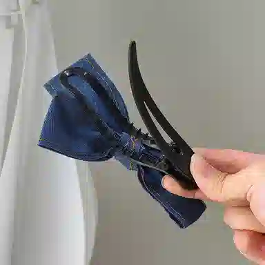 零界 韩系蝴蝶结飘带#好运 聚酯纤维 发夹 男女同款情侣款