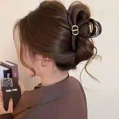 零界 大号复古金标鲨鱼夹抓夹高级感后脑勺显发量 亚克力 发夹 女款