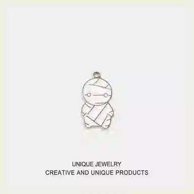 零界 木乃伊钥匙扣黑暗风嘻哈个性百搭潮流行李箱包包挂饰#好运 合金 挂件 男女同款情侣款